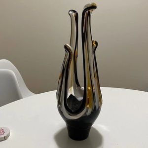 Hand glass blown vase 15”